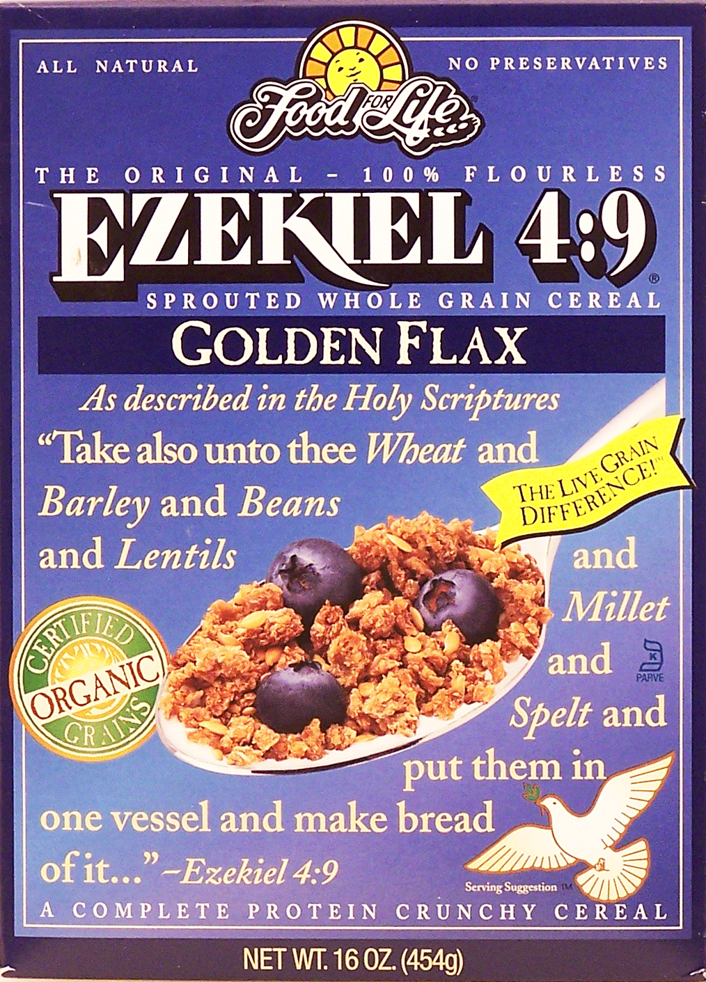 Food For Life Ezekiel 4:9 golden flax sprouted whole grain cereal Full-Size Picture